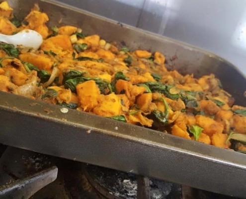 Cooked food